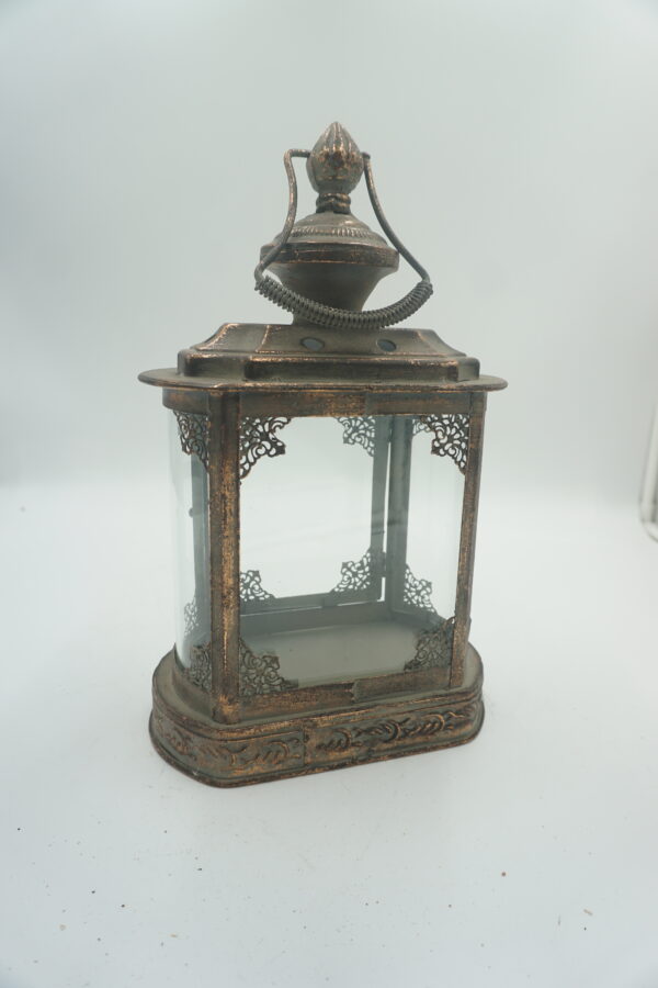 DEKORACYJNY ZIELONY LAMPION LAMPKA na świece DOM TARAS