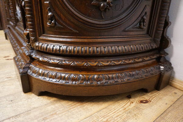 STARY MYŚLIWSKI BUFET KOMODA Z DUŻĄ BOGATO RZEŹBIONĄ NADSTAWKĄ ORYGINAŁ