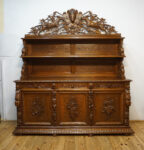 STARY PAŁACOWY DUŻY MYŚLIWSKI BUFET Z NADSTAWKĄ NIESAMOWITE ZWIEŃCZENIE