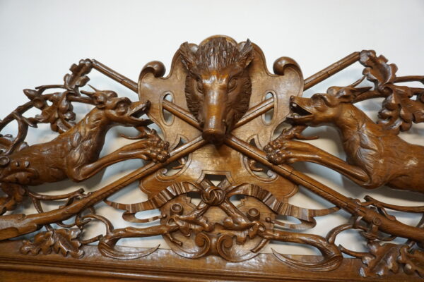 STARY PAŁACOWY DUŻY MYŚLIWSKI BUFET Z NADSTAWKĄ NIESAMOWITE ZWIEŃCZENIE