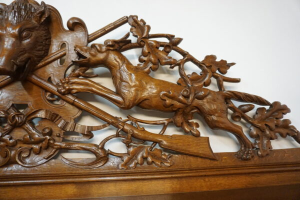 STARY PAŁACOWY DUŻY MYŚLIWSKI BUFET Z NADSTAWKĄ NIESAMOWITE ZWIEŃCZENIE