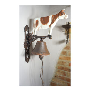 PIĘKNY ŻELIWNY DZWON DZWONECZEK KROWA