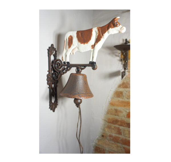 PIĘKNY ŻELIWNY DZWON DZWONECZEK KROWA