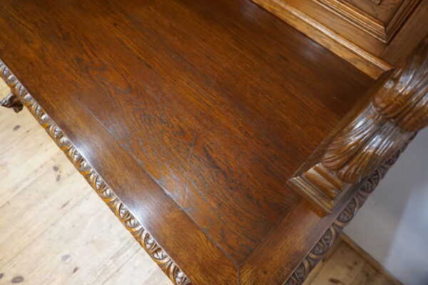 STARY PAŁACOWY DUŻY MYŚLIWSKI BUFET Z NADSTAWKĄ NIESAMOWITE ZWIEŃCZENIE