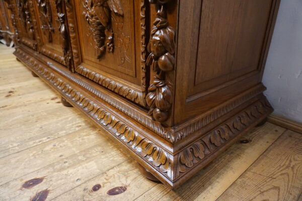 STARY PAŁACOWY DUŻY MYŚLIWSKI BUFET Z NADSTAWKĄ NIESAMOWITE ZWIEŃCZENIE