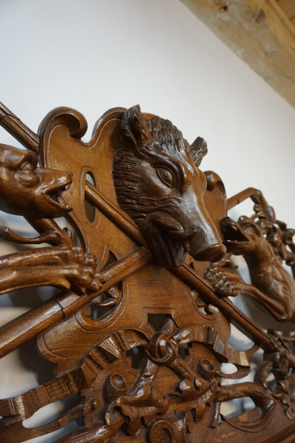 STARY PAŁACOWY DUŻY MYŚLIWSKI BUFET Z NADSTAWKĄ NIESAMOWITE ZWIEŃCZENIE