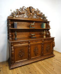 STARY PAŁACOWY DUŻY MYŚLIWSKI BUFET Z NADSTAWKĄ NIESAMOWITE ZWIEŃCZENIE