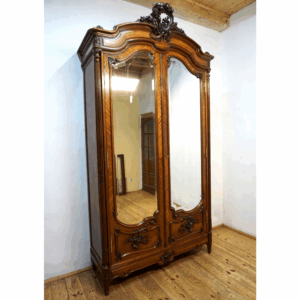 WYSOKA PAŁACOWA SZAFA LUDWIK FRANCJA MAHOŃ wys. 281cm