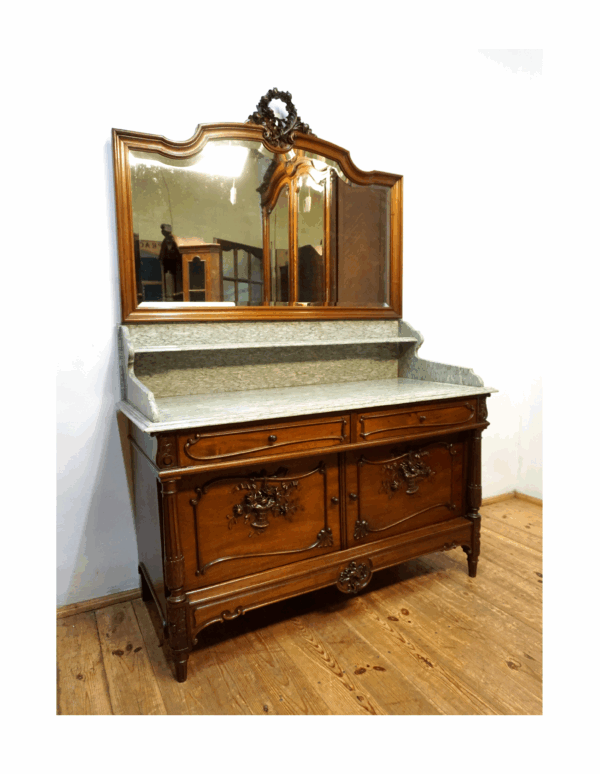 STARA PAŁACOWA TOALETKA Z LUSTREM MAHOŃ FRANCJA