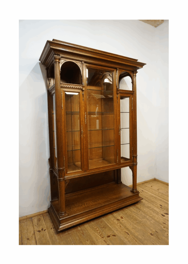 STARA DUŻA SERWANTKA REGAŁ LITY DĄB FRANCJA WITRYNA