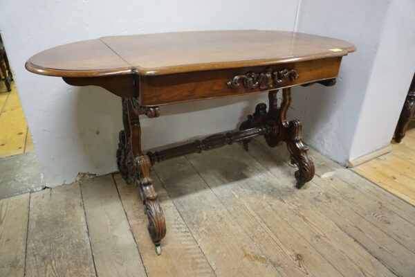 UNIKAT RZEŹBIONY STÓŁ KLAPKOWY KLAPAK Z SZUFLADĄ ORYGINAŁ