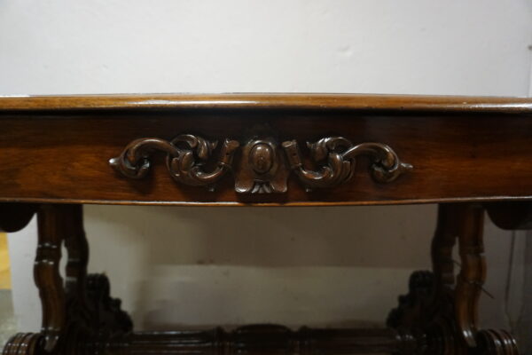 UNIKAT RZEŹBIONY STÓŁ KLAPKOWY KLAPAK Z SZUFLADĄ ORYGINAŁ