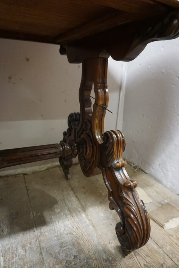 UNIKAT RZEŹBIONY STÓŁ KLAPKOWY KLAPAK Z SZUFLADĄ ORYGINAŁ