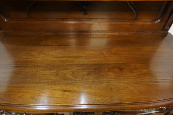 STARY KREDENS LUDWIK ROCAILLE MAHOŃ Z PRZESZKLENIEM