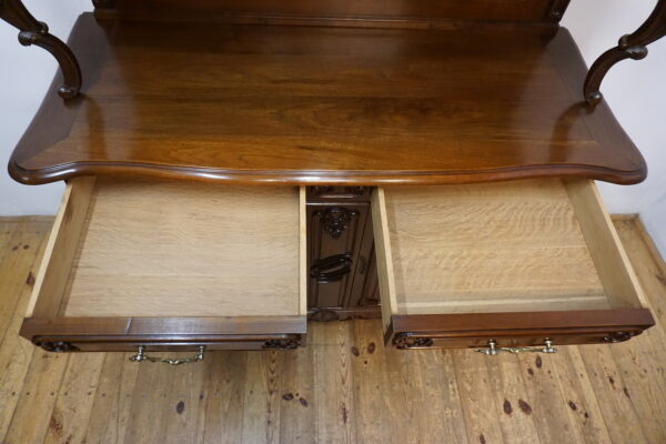 STARY KREDENS LUDWIK ROCAILLE MAHOŃ Z PRZESZKLENIEM