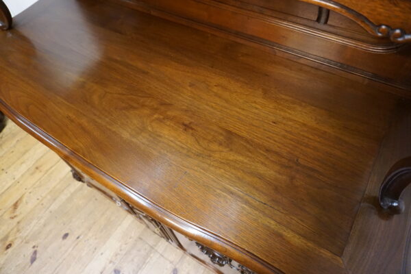 STARY KREDENS LUDWIK ROCAILLE MAHOŃ Z PRZESZKLENIEM