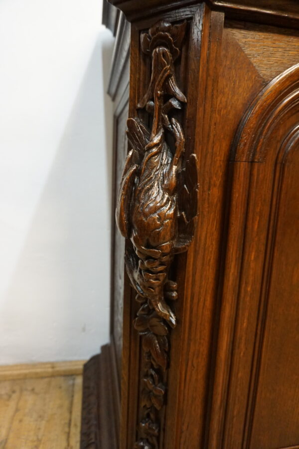 STARA MYŚLIWSKA KOMODA NEORENESANS FRANCJA BOGATO RZEŹBIONA