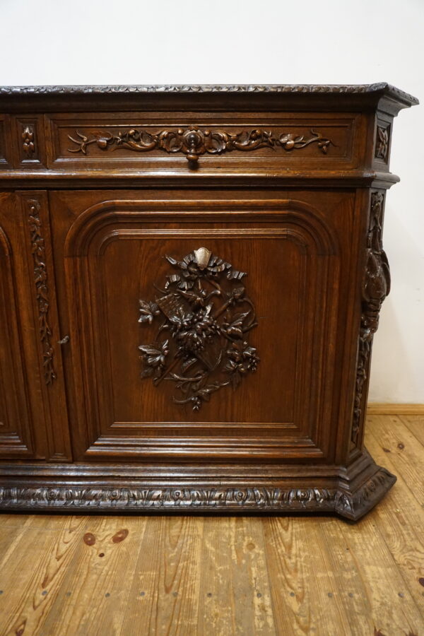 STARA MYŚLIWSKA KOMODA NEORENESANS FRANCJA BOGATO RZEŹBIONA