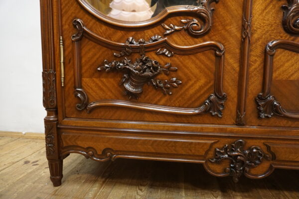 WYSOKA PAŁACOWA SZAFA LUDWIK FRANCJA MAHOŃ wys. 281cm