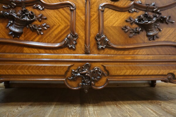 WYSOKA PAŁACOWA SZAFA LUDWIK FRANCJA MAHOŃ wys. 281cm