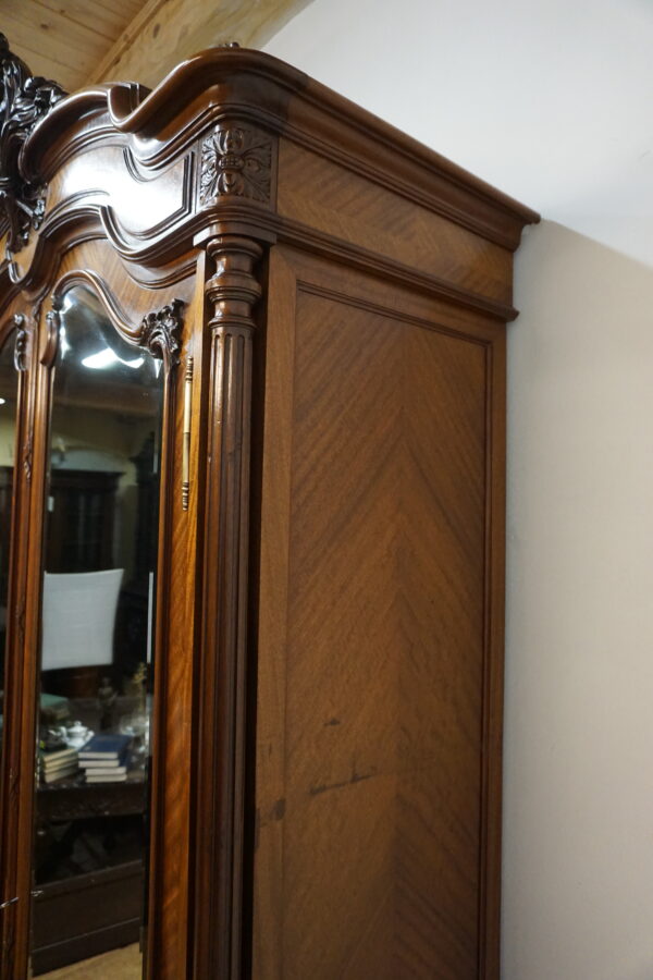 WYSOKA PAŁACOWA SZAFA LUDWIK FRANCJA MAHOŃ wys. 281cm