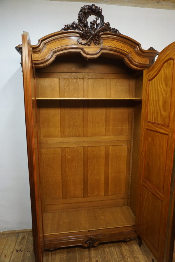 WYSOKA PAŁACOWA SZAFA LUDWIK FRANCJA MAHOŃ wys. 281cm