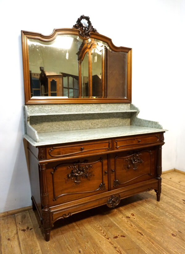 STARA PAŁACOWA TOALETKA Z LUSTREM MAHOŃ FRANCJA