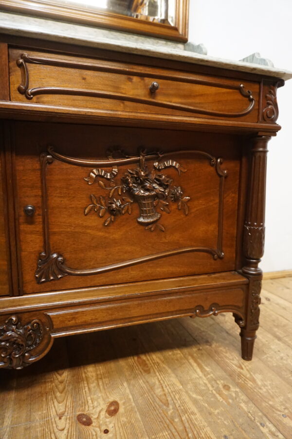 STARA PAŁACOWA TOALETKA Z LUSTREM MAHOŃ FRANCJA