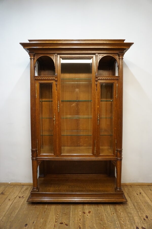 STARA DUŻA SERWANTKA REGAŁ LITY DĄB FRANCJA WITRYNA