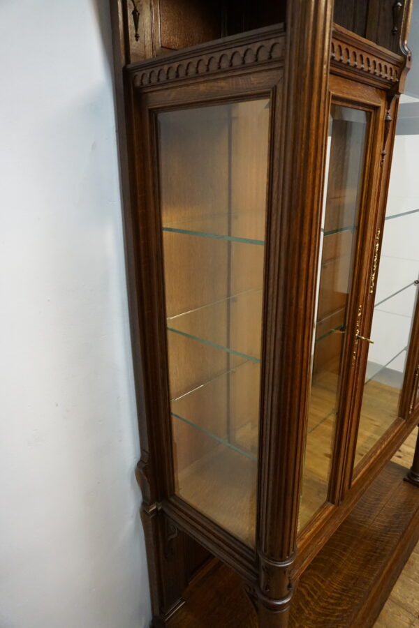 STARA DUŻA SERWANTKA REGAŁ LITY DĄB FRANCJA WITRYNA