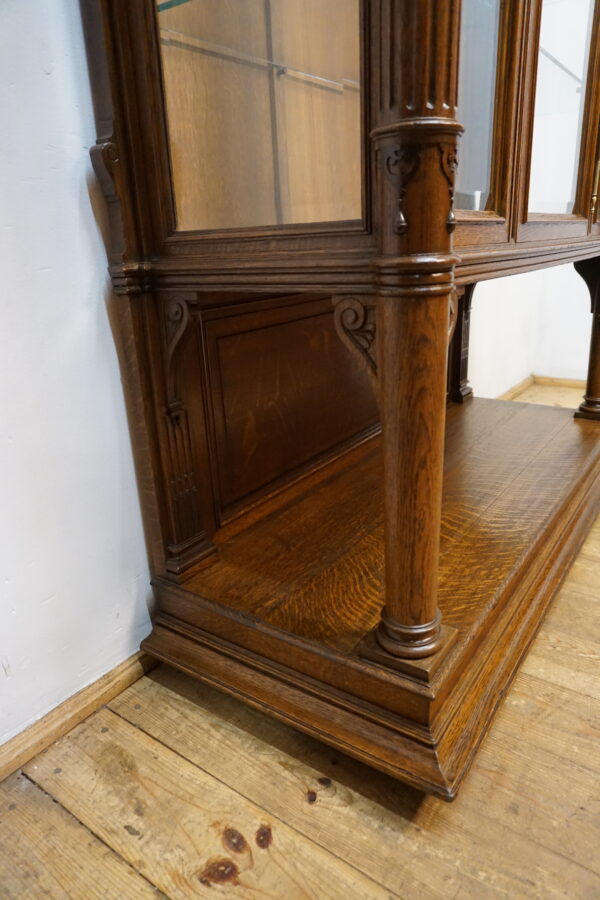 STARA DUŻA SERWANTKA REGAŁ LITY DĄB FRANCJA WITRYNA