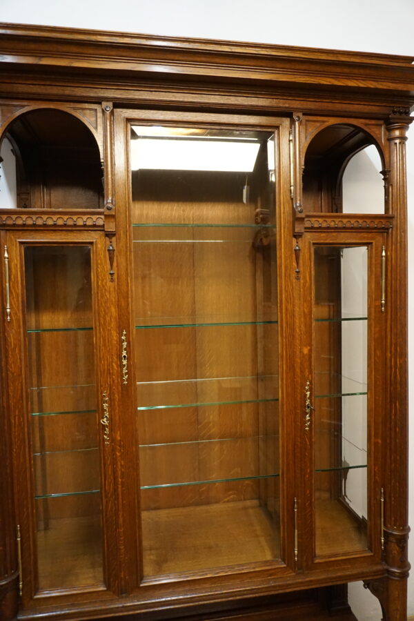 STARA DUŻA SERWANTKA REGAŁ LITY DĄB FRANCJA WITRYNA