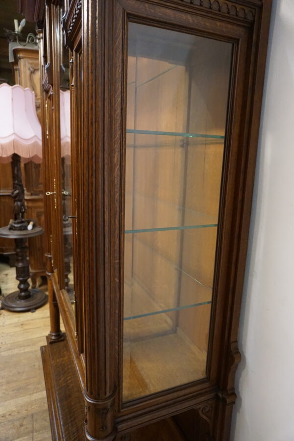 STARA DUŻA SERWANTKA REGAŁ LITY DĄB FRANCJA WITRYNA