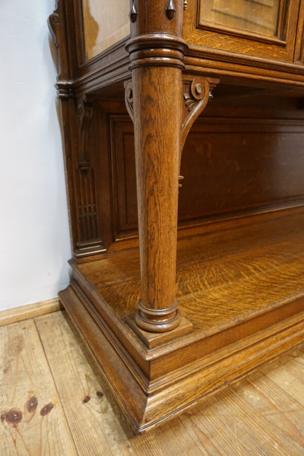 STARA DUŻA SERWANTKA REGAŁ LITY DĄB FRANCJA WITRYNA