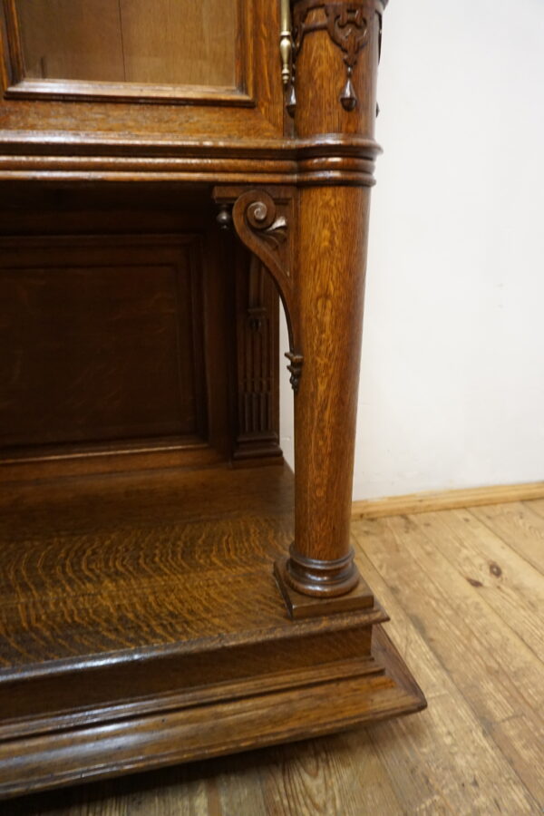 STARA DUŻA SERWANTKA REGAŁ LITY DĄB FRANCJA WITRYNA