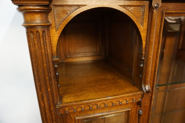 STARA DUŻA SERWANTKA REGAŁ LITY DĄB FRANCJA WITRYNA