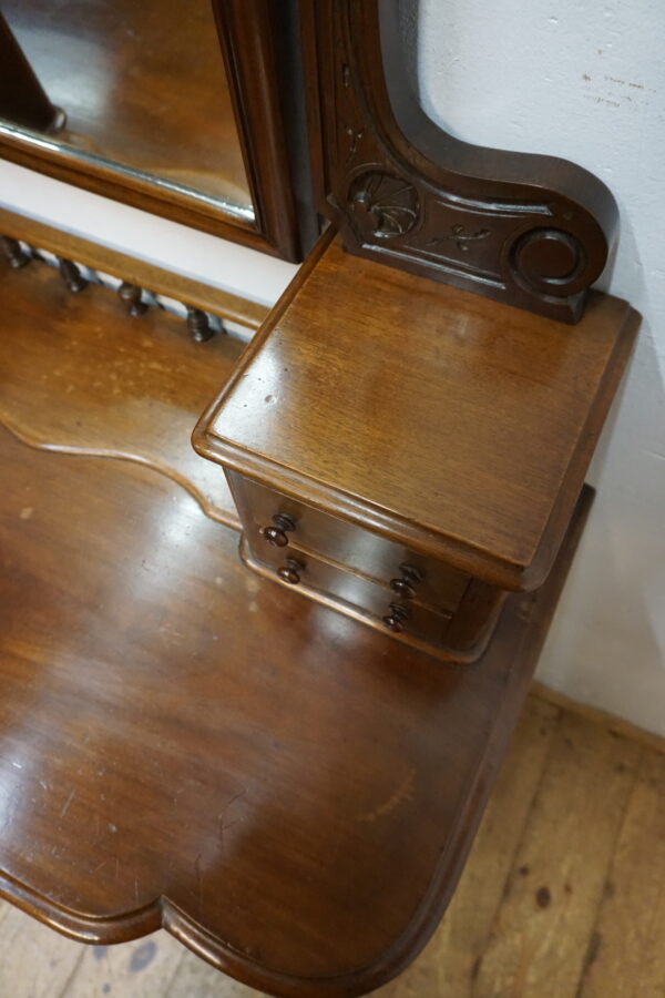 STARA TOALETKA KONSOLA Z LUSTREM MAHOŃ ORYGINAŁ