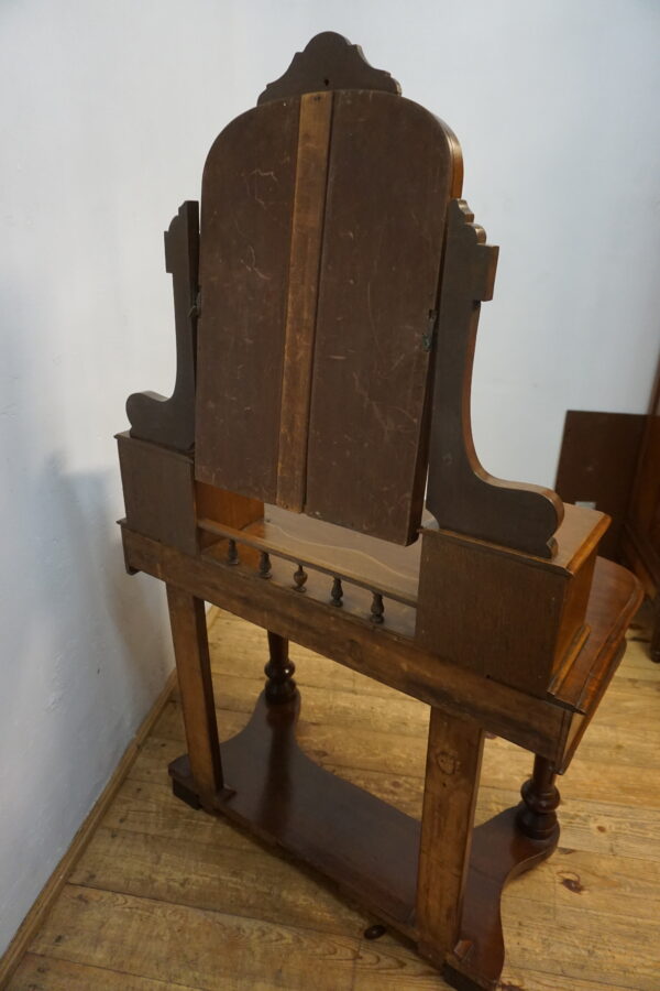 STARA TOALETKA KONSOLA Z LUSTREM MAHOŃ ORYGINAŁ