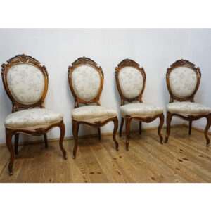 KOMPLET 4 KRZESEŁ LUDWIK PALISANDER FRANCJA