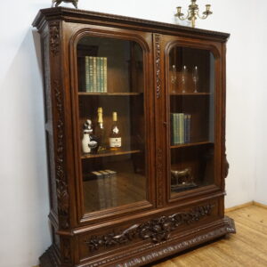 STARA NIESPOTYKANA BIBLIOTECZKA BOGATO RZEŹBIONA RYBY FRANCJA