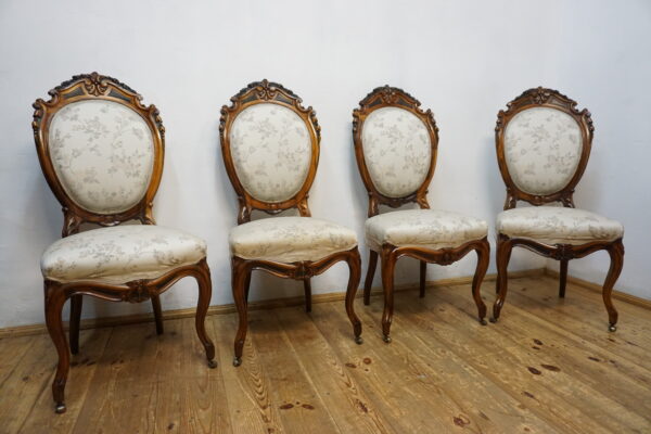 KOMPLET 4 KRZESEŁ LUDWIK PALISANDER FRANCJA