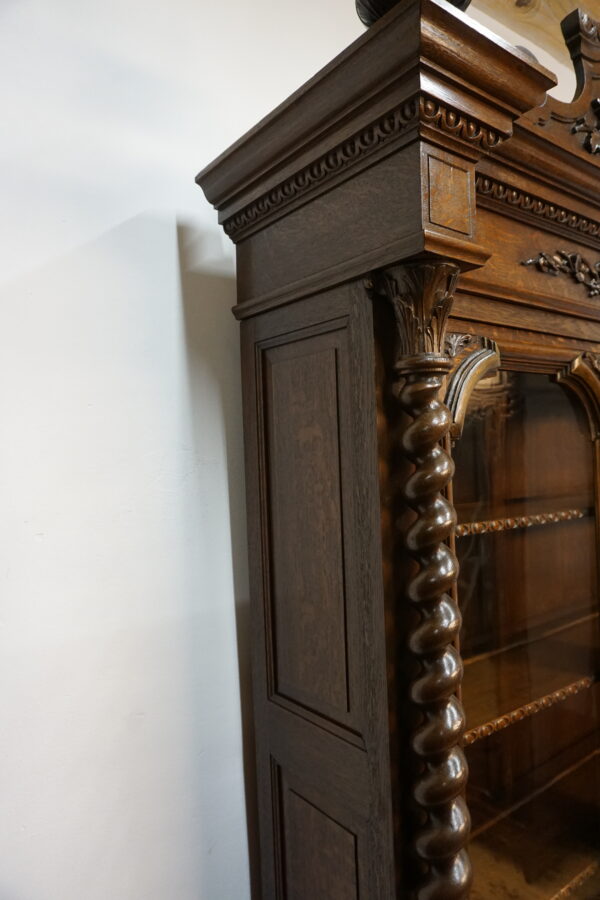 WYJĄTKOWA FRANCUSKA BIBLIOTEKA KREDENS MYŚLIWSKI – XIX w. – PO RENOWACJI