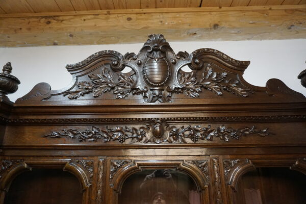 WYJĄTKOWA FRANCUSKA BIBLIOTEKA KREDENS MYŚLIWSKI – XIX w. – PO RENOWACJI