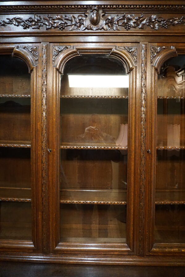 WYJĄTKOWA FRANCUSKA BIBLIOTEKA KREDENS MYŚLIWSKI – XIX w. – PO RENOWACJI