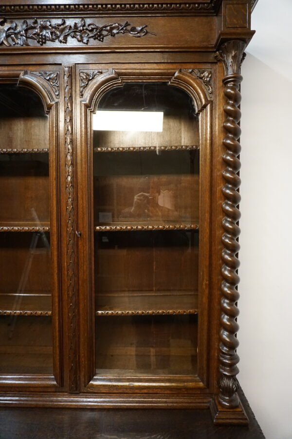 WYJĄTKOWA FRANCUSKA BIBLIOTEKA KREDENS MYŚLIWSKI – XIX w. – PO RENOWACJI