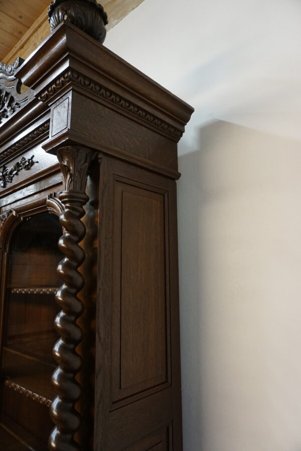 WYJĄTKOWA FRANCUSKA BIBLIOTEKA KREDENS MYŚLIWSKI – XIX w. – PO RENOWACJI