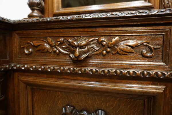 WYJĄTKOWA FRANCUSKA BIBLIOTEKA KREDENS MYŚLIWSKI – XIX w. – PO RENOWACJI