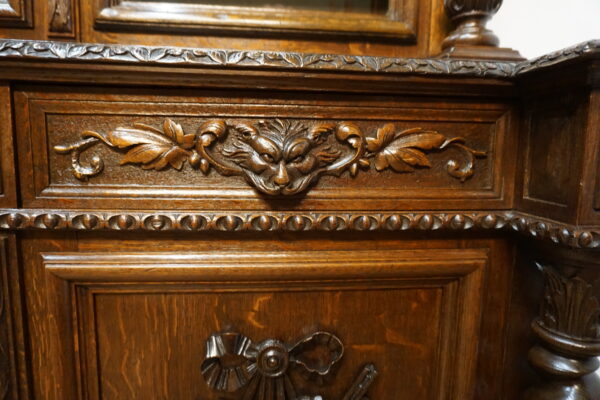 WYJĄTKOWA FRANCUSKA BIBLIOTEKA KREDENS MYŚLIWSKI – XIX w. – PO RENOWACJI