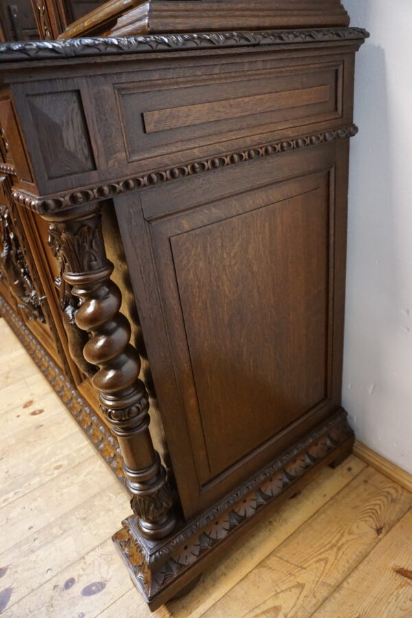 WYJĄTKOWA FRANCUSKA BIBLIOTEKA KREDENS MYŚLIWSKI – XIX w. – PO RENOWACJI