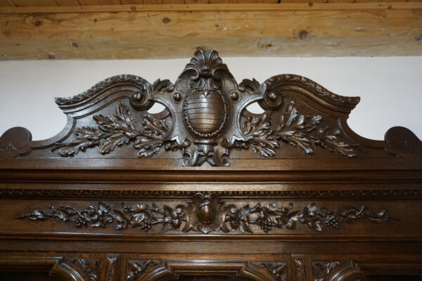 WYJĄTKOWA FRANCUSKA BIBLIOTEKA KREDENS MYŚLIWSKI – XIX w. – PO RENOWACJI